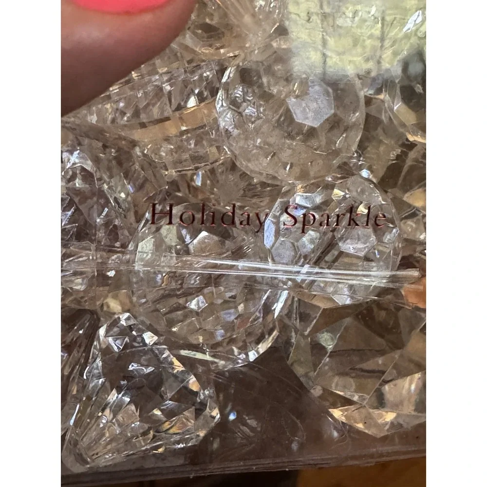 Pottery Barn Holiday Sparkle Sparkling Gems Scatter Vase Filler Ornament Decor